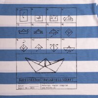 local Kinder Ringel T-Shirt Boot 1923 86/92 blau-weiß