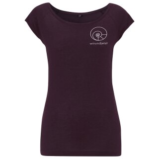 Frauen Bamboo Raglan T-Shirt wirundjetzt aubergine-XL