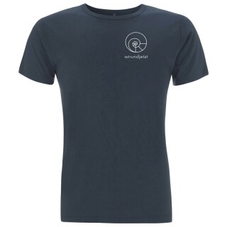 wirundjetzt Bamboo Männer T-Shirt Logo einfarbig denimblue-XL