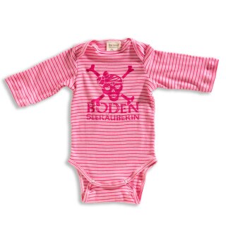 Langarm-Baby-Body BodenSeeRäuberin local pink/lila/weiß-74/80
